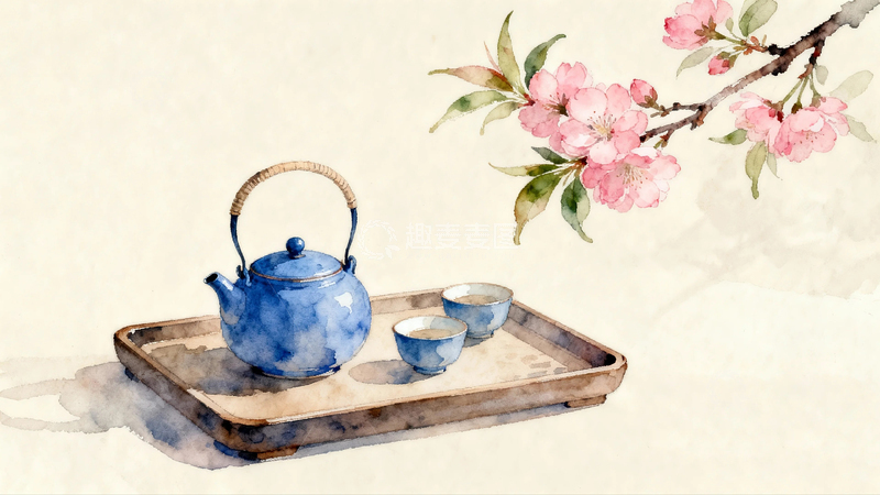 高清大图下载【趣麦麦图】国画工笔画茶艺茶文化6