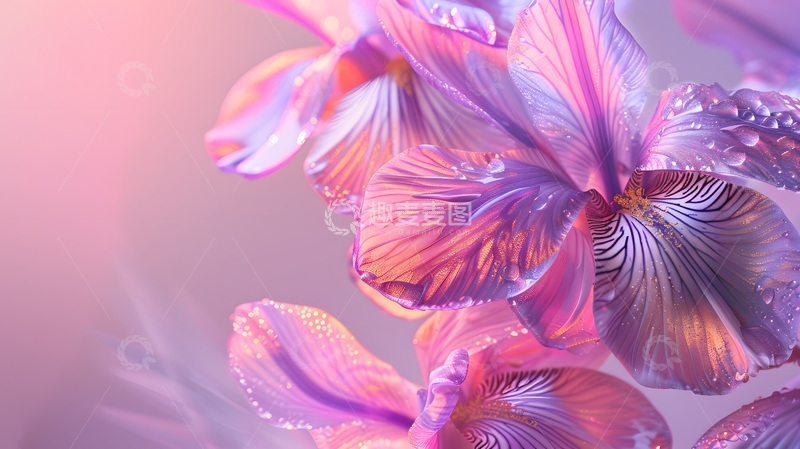 高清大图下载【趣麦麦图】梦幻花卉艺术插画广告 背景