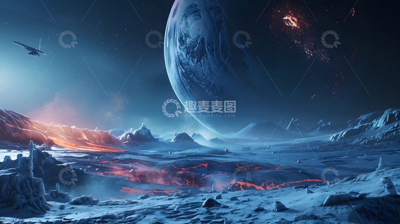 高清大图下载【趣麦麦图】科幻外太空星球景观