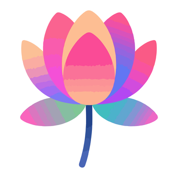 彩色莲花图案装饰元素