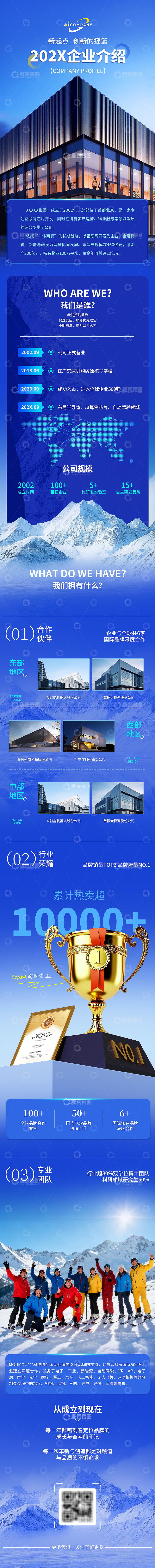 科技公司企业简介长图