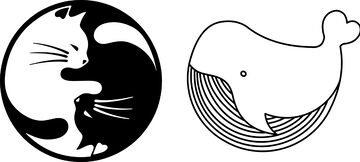 简约动物黑白插画