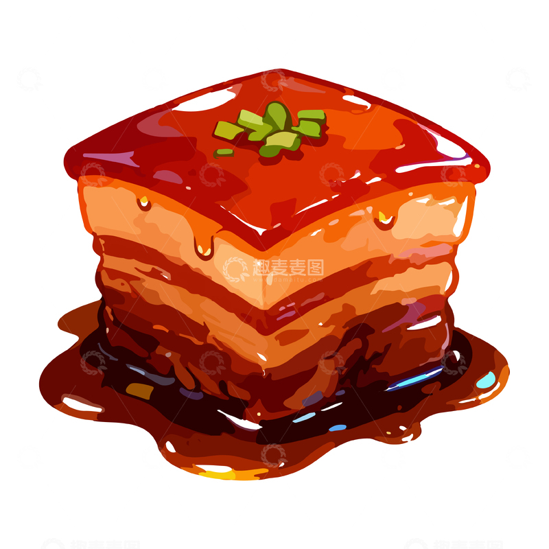 卡通风格美味甜点插画设计素材