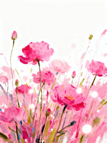 油画抽象花卉艺术画作