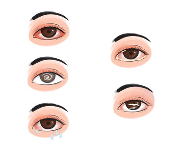 多样表情的拟人化眼睛插画