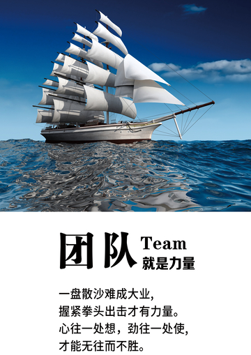 企业宣传展板力量团队
