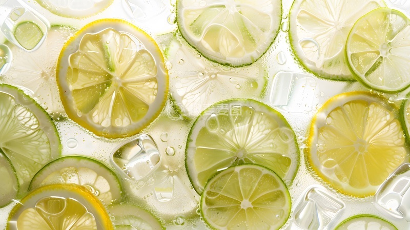 高清大图下载【趣麦麦图】清新柠檬片特写摄影图片