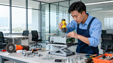 工程师职业形象办公室维修电子设备