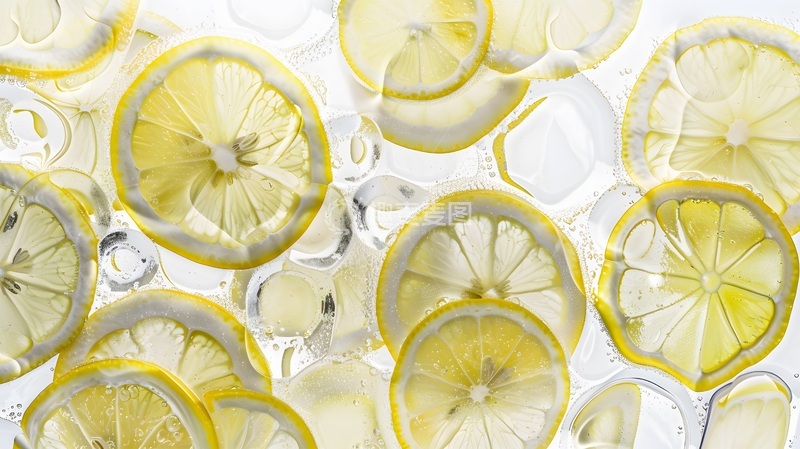高清大图下载【趣麦麦图】柠檬片水泡摄影图