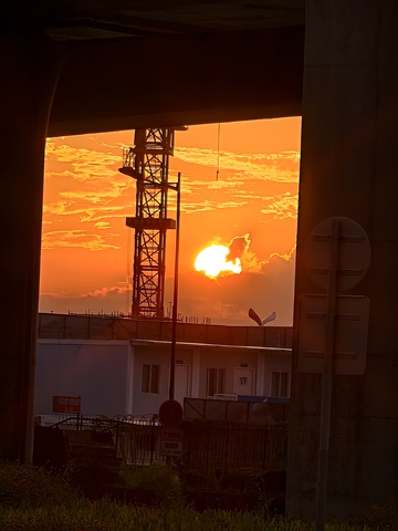 秋日夕阳黄昏美景