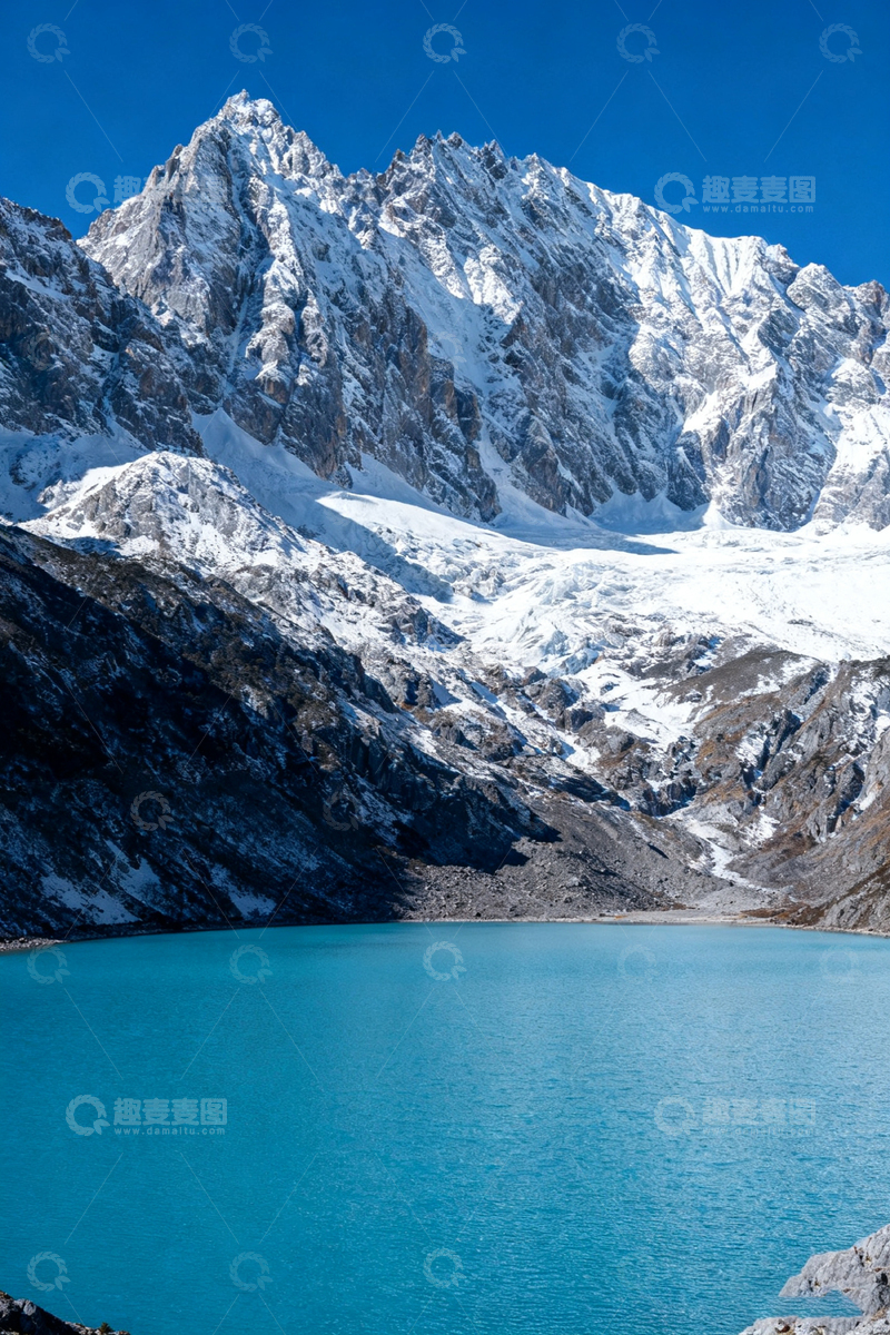 高清大图下载【趣麦麦图】雪山湖泊风光景色