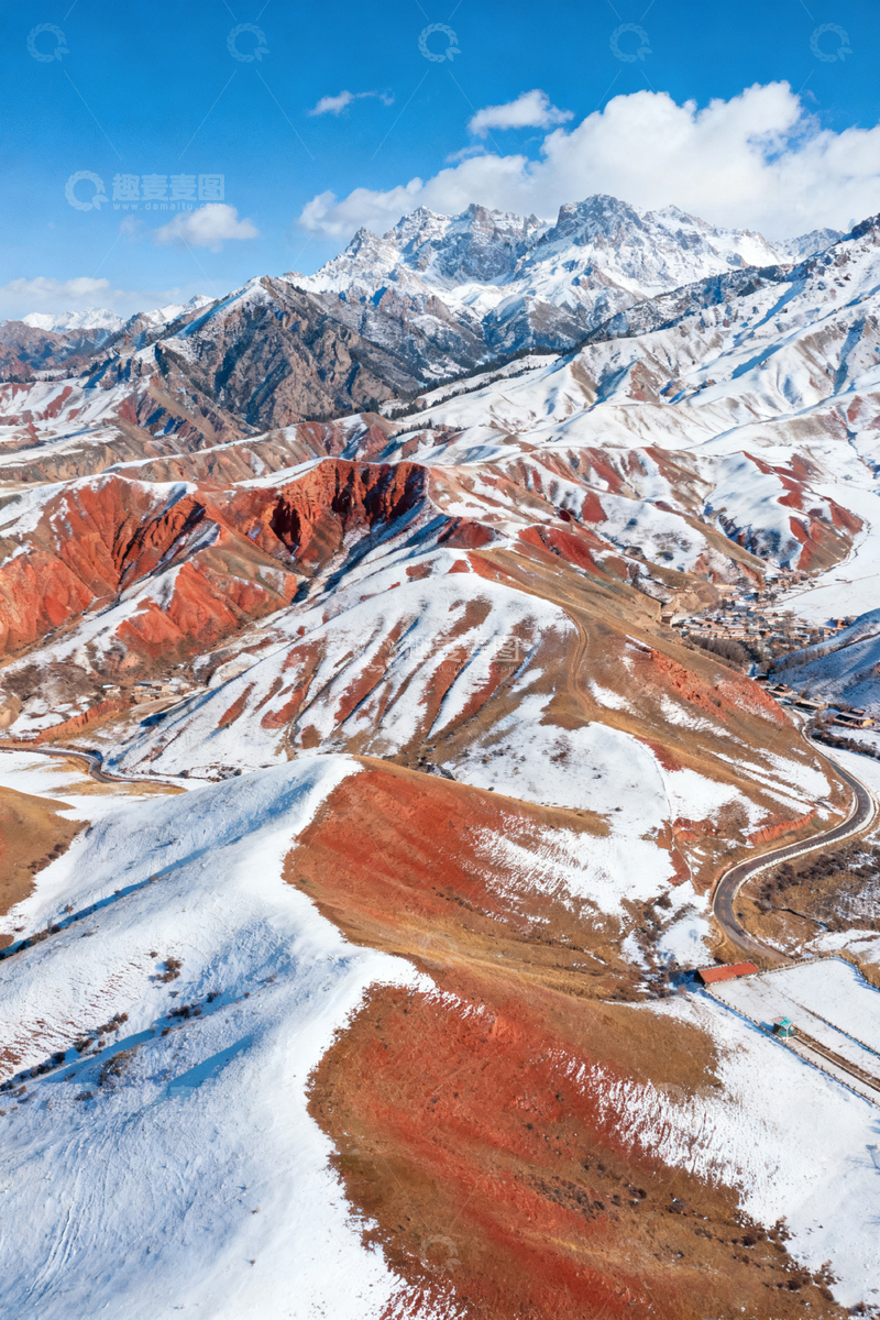高清大图下载【趣麦麦图】雪山丘壑自然风光