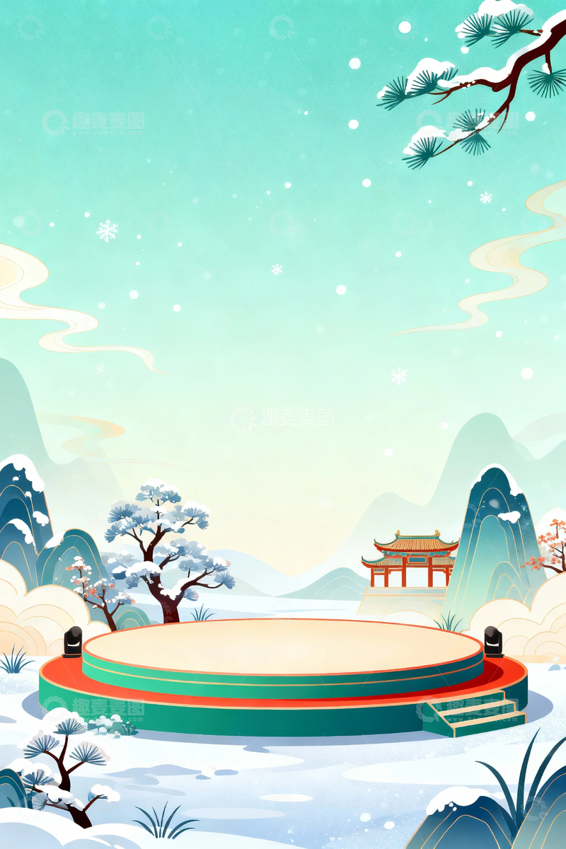 高清大图下载【趣麦麦图】-国风文化艺术背景07