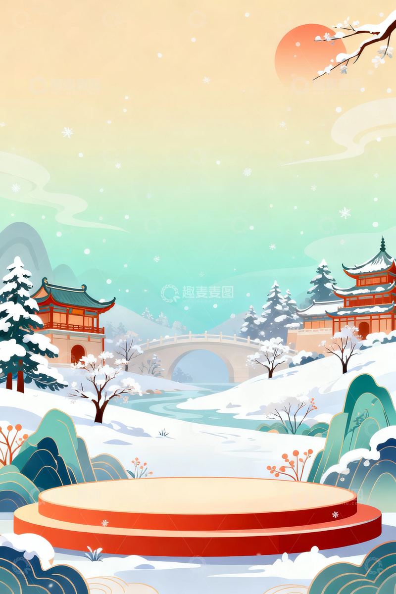 高清大图下载【趣麦麦图】中国风艺术背景6