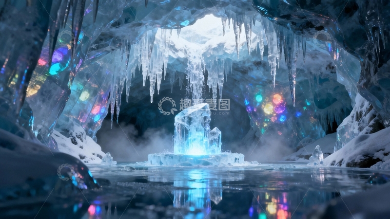 高清大图下载【趣麦麦图】绚丽的冰雪洞穴2
