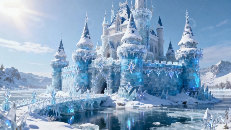 高清大图下载【趣麦麦图】湖边的冰雪大世界5