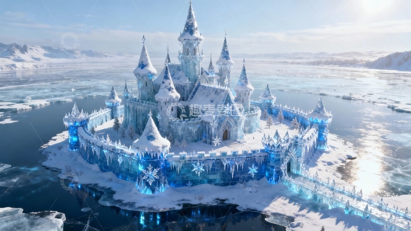 高清大图下载【趣麦麦图】湖边的冰雪大世界8