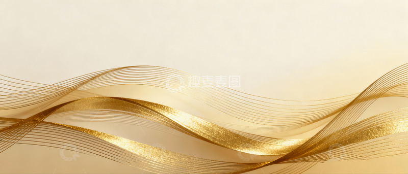 高清大图下载【趣麦麦图】金色动感线条抽象背景图3