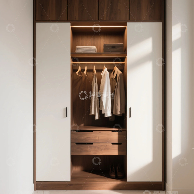 高清大图下载【趣麦麦图】简约衣柜设计效果展示