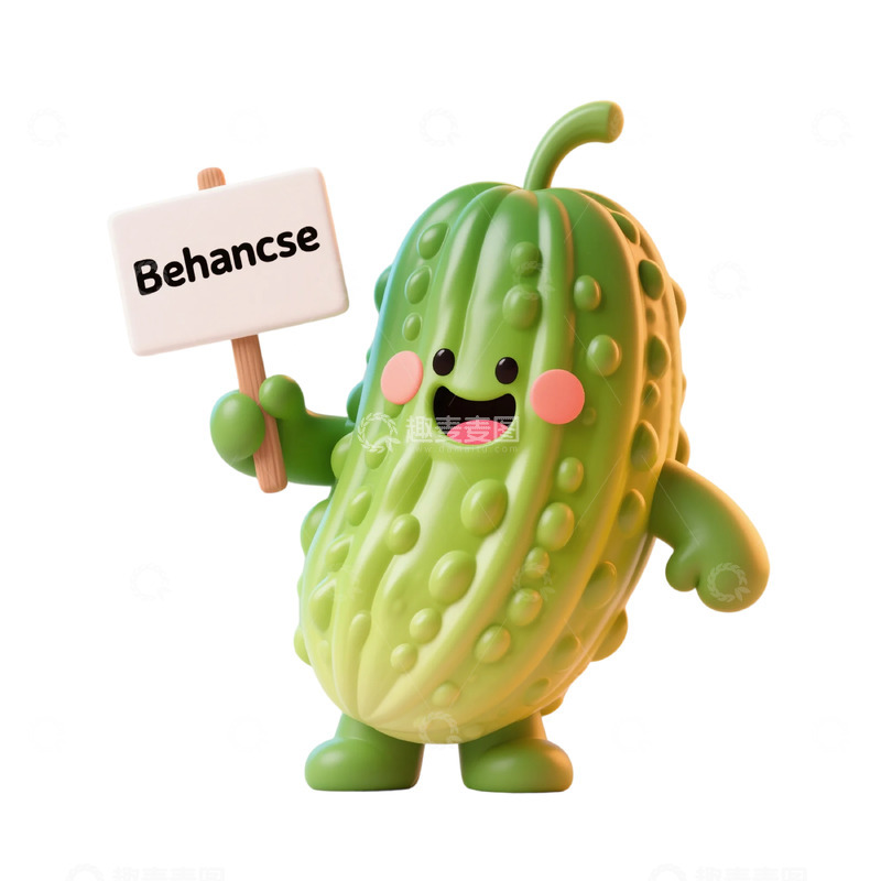 高清大图下载【趣麦麦图】卡通苦瓜形象设计