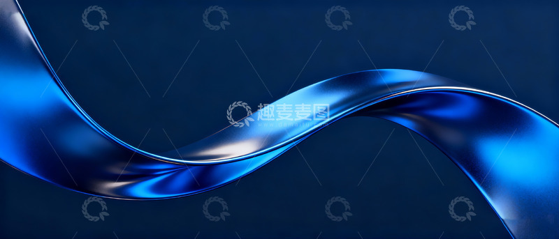 高清大图下载【趣麦麦图】深蓝波形几何形状背景2