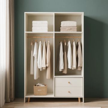 现代简约衣柜收纳设计图