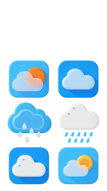天气预报图标集合设计素材
