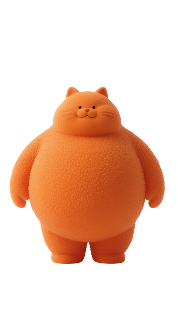 橘色毛绒玩具猫造型