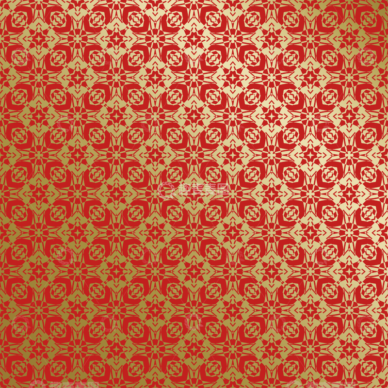 红金中式几何花纹背景图154