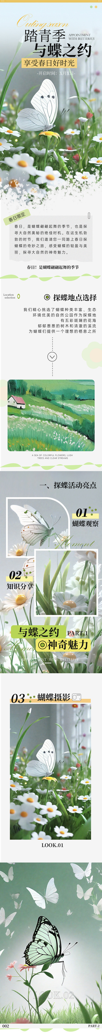 春日蝶舞风光宣传海报