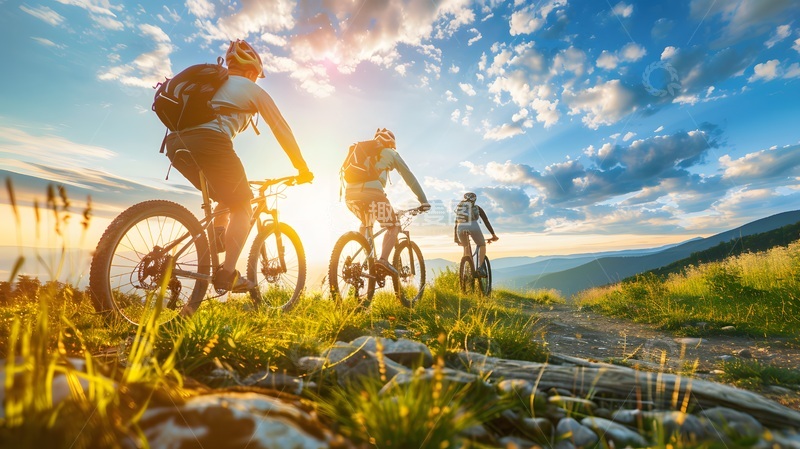 高清大图下载【趣麦麦图】山地骑行户外风景摄影图片