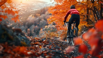 秋林骑行风光摄影