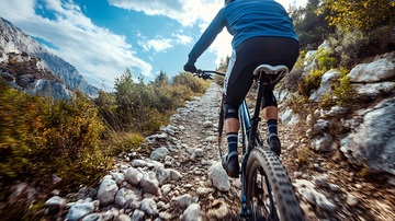 山地骑行自然风光摄影