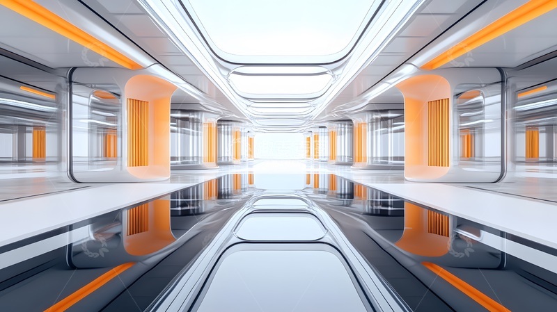 高清大图下载【趣麦麦图】未来感太空舱室内场景