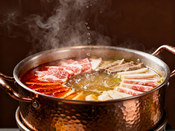 热气腾腾火锅美食摄影