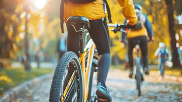 秋日骑行风光摄影