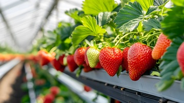 温室草莓种植景观