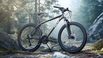 山地车森林风景摄影