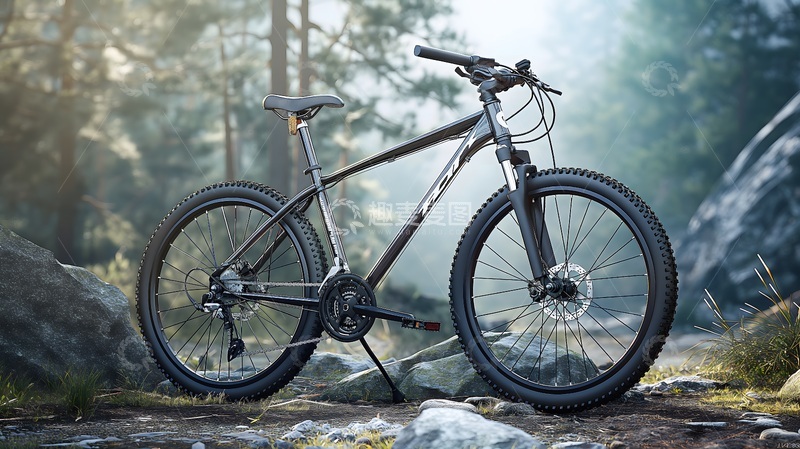 高清大图下载【趣麦麦图】山地车森林风景摄影