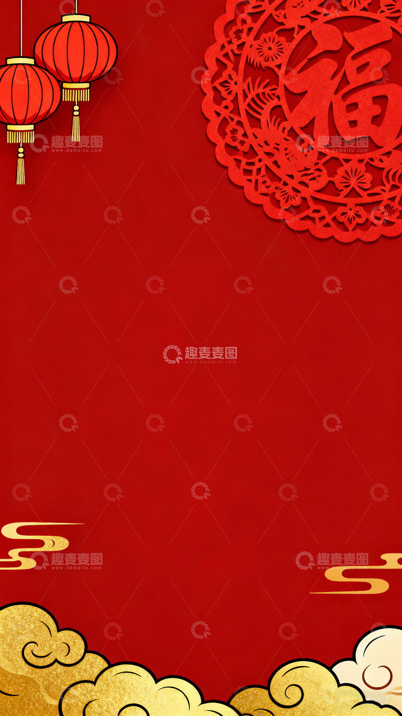 高清大图下载【趣麦麦图】节日春节背景1