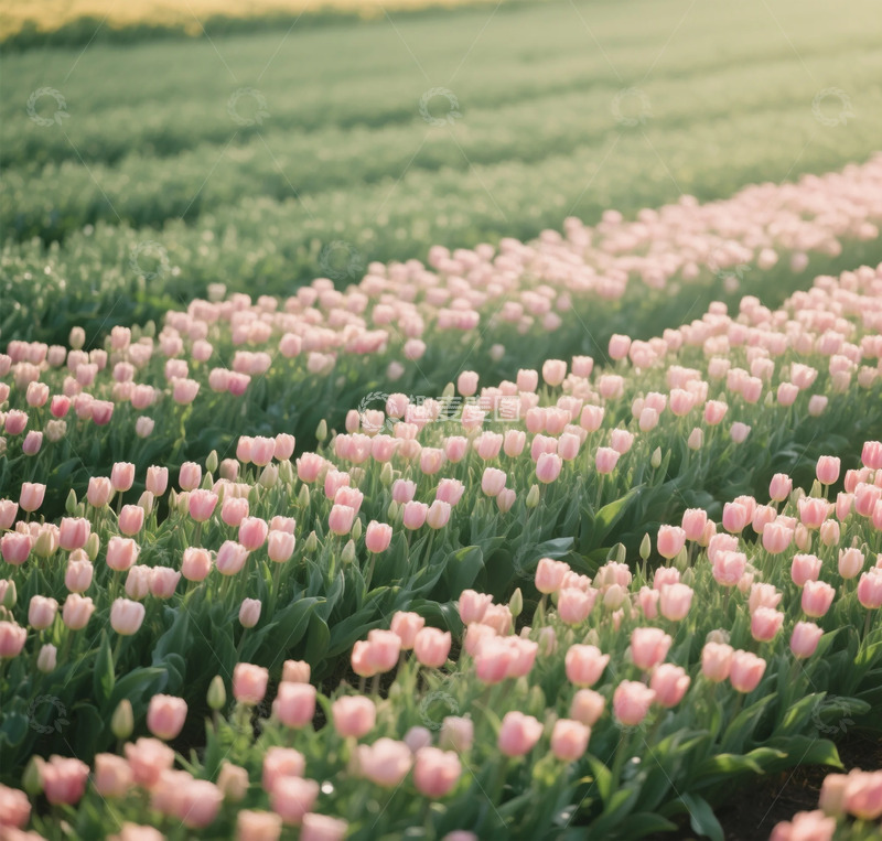高清大图下载【趣麦麦图】田园风光郁金香花海美景
