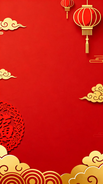 中国风春节节日喜庆背景7