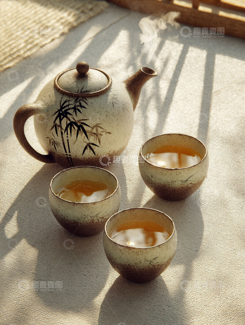 高清大图下载【趣麦麦图】茶水  澄澈  醒神  