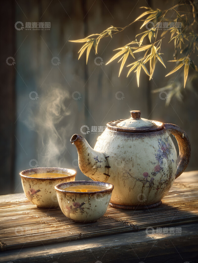 高清大图下载【趣麦麦图】-茶水  澄澈  通透  