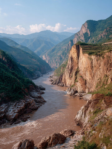 河水  奔腾  浓稠