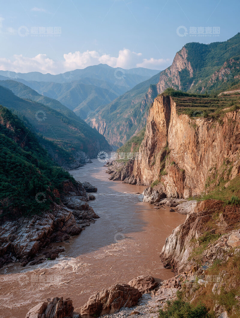 高清大图下载【趣麦麦图】河水  奔腾  浓稠