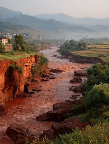 河水  奔腾  金沙