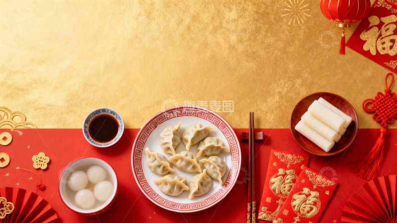 高清大图下载【趣麦麦图】国风节日背景2