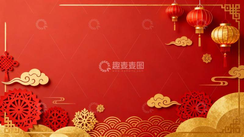 高清大图下载【趣麦麦图】国风节日背景6