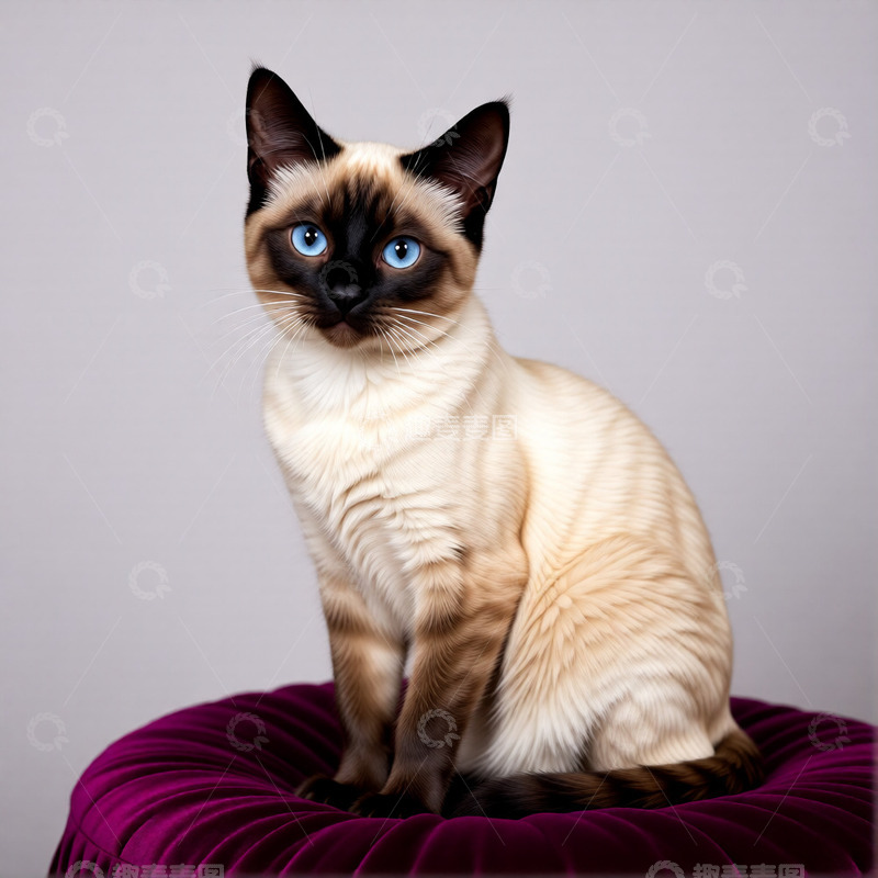高清大图下载【趣麦麦图】暹罗猫特写摄影